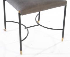 Set of Four Italian Iron and Bronze Chairs with Stretcher Base - 1156609