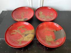 Set of Four Japanese Maki e Lacquered Pedestal Dishes - 1889975