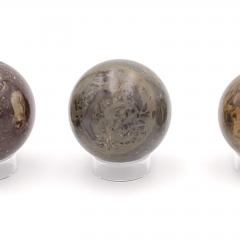 Set of Four Jasper Stone Spheres - 3736186