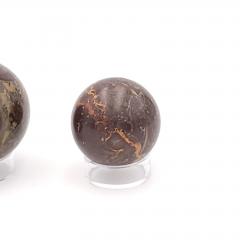 Set of Four Jasper Stone Spheres - 3736188