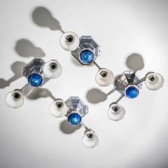 Set of Four Large Art Deco Railway Ceiling Lights Italy 1930s 40s - 4710884