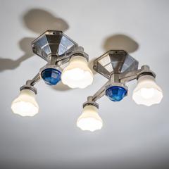 Set of Four Large Art Deco Railway Ceiling Lights Italy 1930s 40s - 4710885