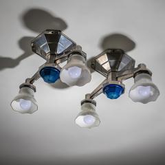 Set of Four Large Art Deco Railway Ceiling Lights Italy 1930s 40s - 4710886