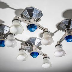 Set of Four Large Art Deco Railway Ceiling Lights Italy 1930s 40s - 4710887