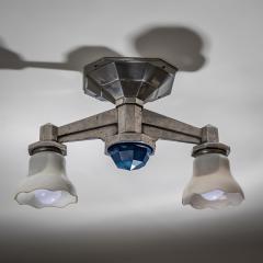 Set of Four Large Art Deco Railway Ceiling Lights Italy 1930s 40s - 4710889