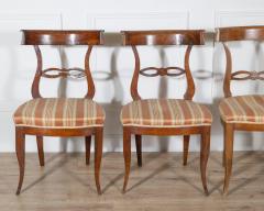Set of Four Late 18th Early 19th Century Tuscan Walnut Directoire Chairs - 4367765