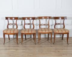 Set of Four Late 18th Early 19th Century Tuscan Walnut Directoire Chairs - 4367786
