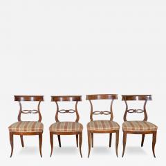 Set of Four Late 18th Early 19th Century Tuscan Walnut Directoire Chairs - 4369118