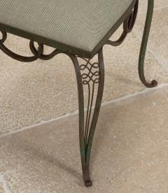 Set of Four Late Art Deco French Iron Upholstered Chairs - 4473087