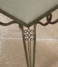 Set of Four Late Art Deco French Iron Upholstered Chairs - 4473088