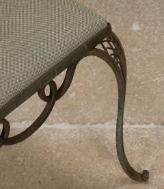 Set of Four Late Art Deco French Iron Upholstered Chairs - 4473089