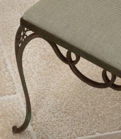 Set of Four Late Art Deco French Iron Upholstered Chairs - 4473091