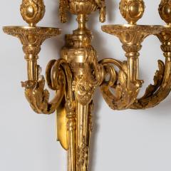 Set of Four Louis XV Ormolu Three Branch Wall Lights Circa 1770 - 4606252