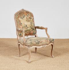 Set of Four Louis XV Rococo Armchairs in Original Needlework - 4118792
