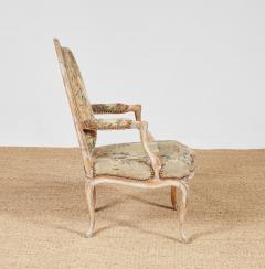 Set of Four Louis XV Rococo Armchairs in Original Needlework - 4118793