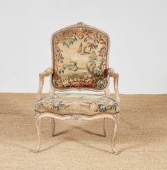Set of Four Louis XV Rococo Armchairs in Original Needlework - 4118795