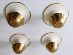 Set of Four Lovely Mid Century Modern Sconces or Flush Mounts Germany 1950s - 2764307