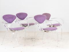 Set of Four Lucite Pretzel Chairs in the Style of Cherner 1970s - 3320734