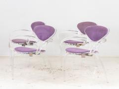 Set of Four Lucite Pretzel Chairs in the Style of Cherner 1970s - 3320741