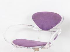 Set of Four Lucite Pretzel Chairs in the Style of Cherner 1970s - 3320746