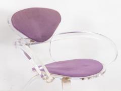 Set of Four Lucite Pretzel Chairs in the Style of Cherner 1970s - 3320747