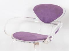 Set of Four Lucite Pretzel Chairs in the Style of Cherner 1970s - 3320748