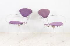 Set of Four Lucite Pretzel Chairs in the Style of Cherner 1970s - 3320749