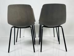 Set of Four Modern Chairs with Molded Seats and Black Metal Frames - 3107144