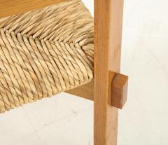 Set of Four Modernist Italian Oak and Straw Chairs - 1812320