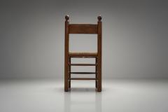 Set of Four Oak Dining Chairs with Rush Seats France 1960s - 4584511