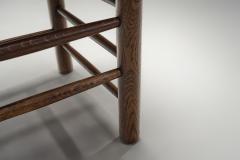 Set of Four Oak Dining Chairs with Rush Seats France 1960s - 4584514