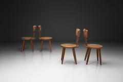Set of Four Pine Dining Chairs Scandinavia Mid 20th Century - 4515585