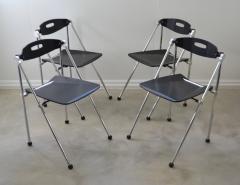 Set of Four Postmodern Italian Folding Side Chairs - 2189491