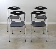 Set of Four Postmodern Italian Folding Side Chairs - 2189492