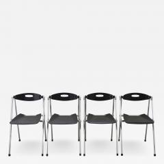 Set of Four Postmodern Italian Folding Side Chairs - 2196914