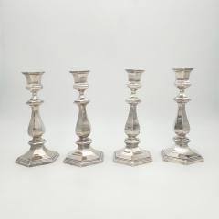 Set of Four Reed Barton Silver Plated Candlesticks U S A circa 1900 - 4137595
