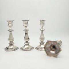 Set of Four Reed Barton Silver Plated Candlesticks U S A circa 1900 - 4137596