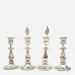 Set of Four Reed Barton Silver Plated Candlesticks U S A circa 1900 - 4138954