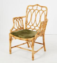 Set of Four Regency Painted Faux Bamboo Chairs - 3720677