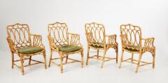 Set of Four Regency Painted Faux Bamboo Chairs - 3720679