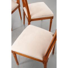 Set of Four Reproduction Fruitwood Louis XVI Style Dining Chairs - 2163892