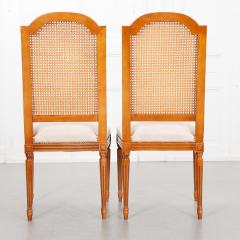 Set of Four Reproduction Fruitwood Louis XVI Style Dining Chairs - 2163893