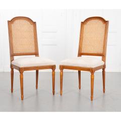 Set of Four Reproduction Fruitwood Louis XVI Style Dining Chairs - 2163899
