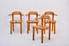Set of Four Rustic Scandinavian Mid Century Modern Dining Chairs - 1981160
