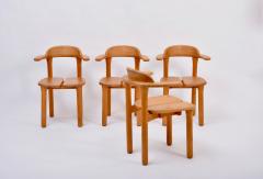 Set of Four Rustic Scandinavian Mid Century Modern Dining Chairs - 1981161