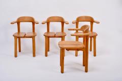 Set of Four Rustic Scandinavian Mid Century Modern Dining Chairs - 1981162