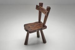 Set of Four Sculptural Pine Chairs Europe Mid 20th Century - 4711004