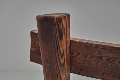 Set of Four Sculptural Pine Chairs Europe Mid 20th Century - 4711007
