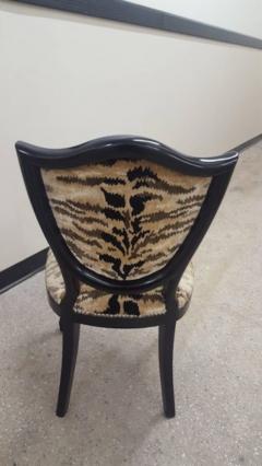 Set of Four Shield Back Chairs Upholstered in Tiger Fabric - 571765