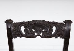 Set of Four Solid Ebony Chairs - 4562457